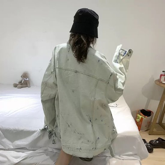 【取寄:納期2週間】デニムジャケット レディース 長袖 Gジャン 大きいサイズ ゆったりサイズ 春 秋 韓国風 【取寄:納期2週間】デニムジャケット レディース 長袖 Gジャン 大きいサイズ ゆったりサイズ 春 秋 韓国風