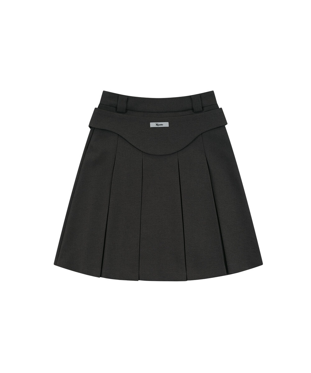 【Kashiko】Ribbon Preppy Pleated Skirt 2Colors KASHIKO【KASHIKO】 RIBBON PREPPY PLEATED SKIRT : 2COLORS