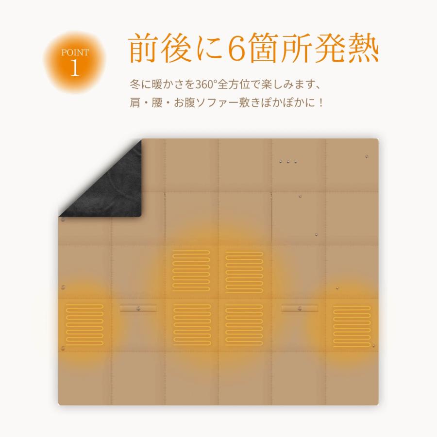 【急速出荷】電気毛布 敷き 掛け敷き兼用 usb給電 電気 敷毛布 ブランケット 肩掛け 膝掛け 冬用 3段階温度調節 独立温度設定 暖かい 省エネ 110x138cm ふわふわ