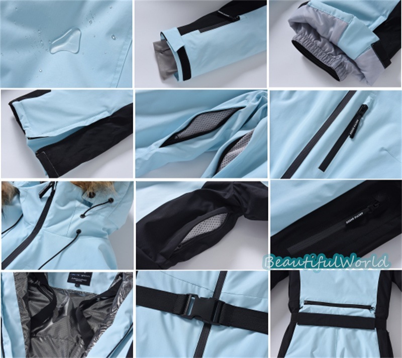 スノーボードウェア スキーウェア オールインワン 連体服 ペアスノーウェア カップル お揃いウェア レディース