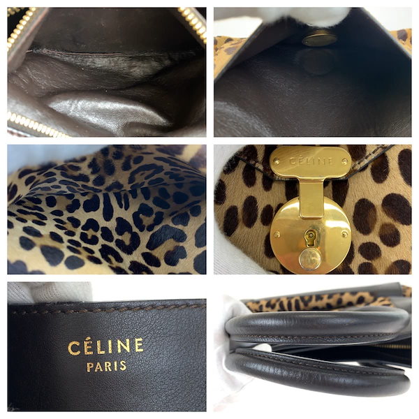 Qoo10] CELINE ラゲージ レオパード柄 ヒョウ柄 ブラウ