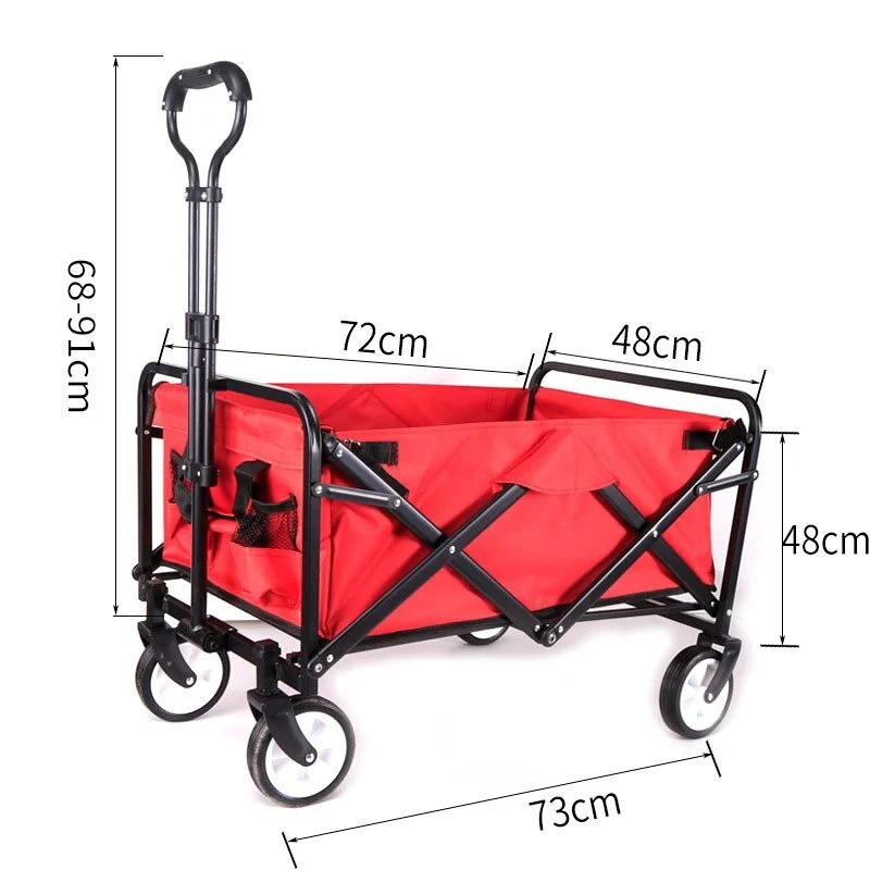 アウトドアワゴン キャリーワゴン キャリーカート 折りたたみ式 コンパクト ショッピングカート 大容量