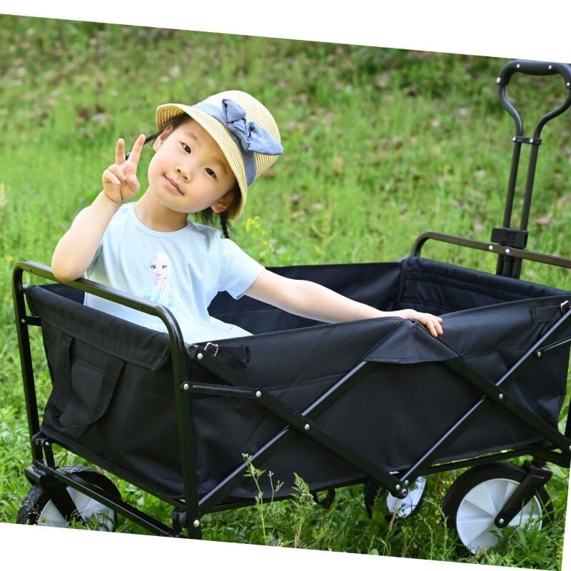 アウトドアワゴン キャリーワゴン キャリーカート 折りたたみ式 コンパクト ショッピングカート 大容量