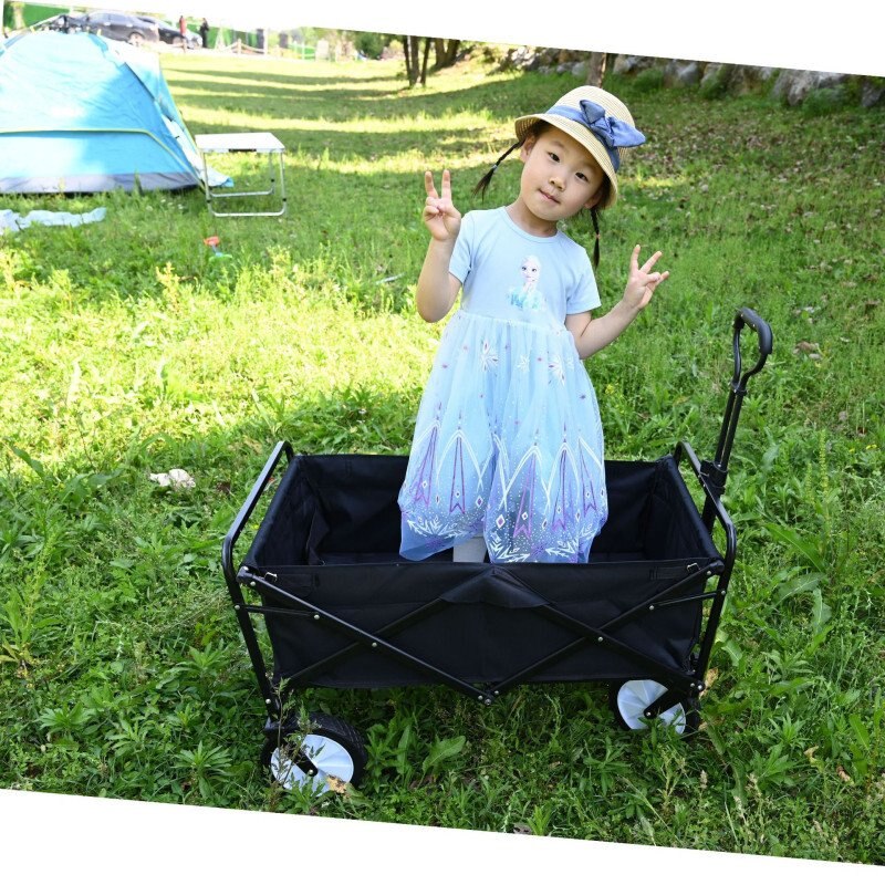 アウトドアワゴン キャリーワゴン キャリーカート 折りたたみ式 コンパクト ショッピングカート 大容量