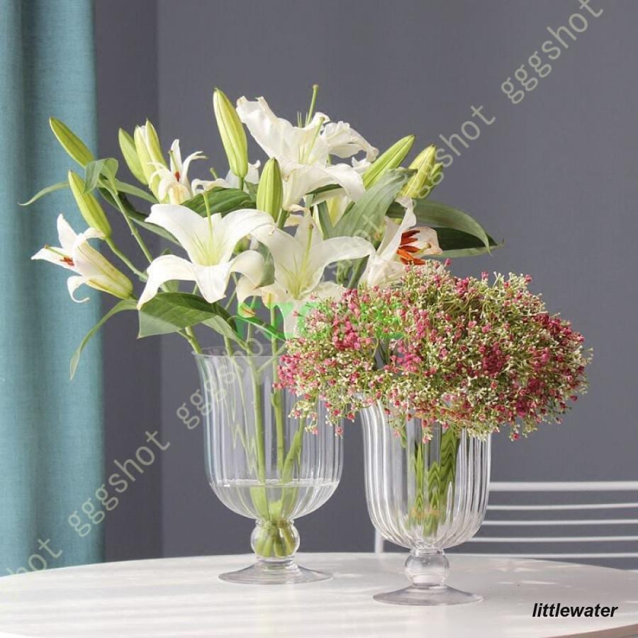 フラワーベース 花瓶 ガラス製 モダン 雑貨 インテリア 雑貨 アンティーク インテリア 置物 おしゃれ花瓶 置物 アンティーク雑貨 北欧 22cm 一輪挿し 透明