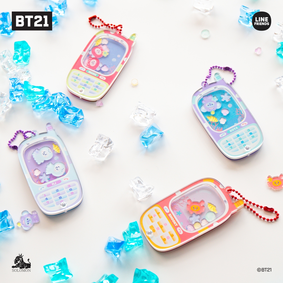 Qoo10] BT21 【BT 21 シャカシャカガラケーキーリ