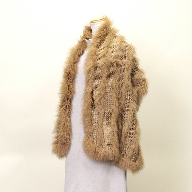 ブルーフォックス 大判 ファー ストール マフラー キャメル 送料無料 レディース ギフト プレゼント ブルーフォックス 大判 ファー ストール マフラー キャメル 送料無料 レディース ギフト プレゼント