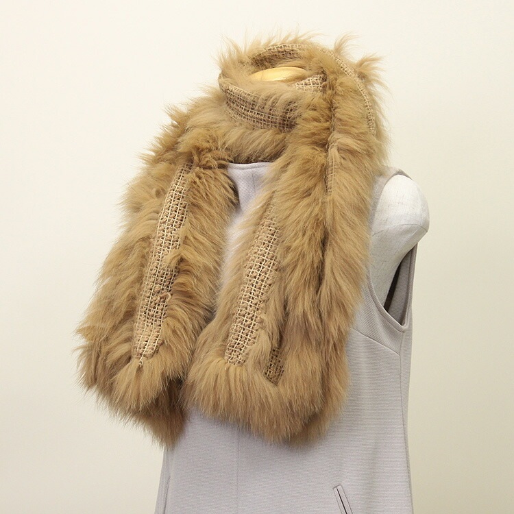 ブルーフォックス 大判 ファー ストール マフラー キャメル 送料無料 レディース ギフト プレゼント ブルーフォックス 大判 ファー ストール マフラー キャメル 送料無料 レディース ギフト プレゼント