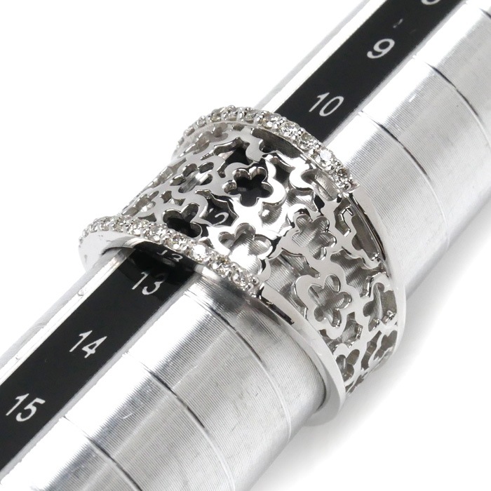 K18WG ホワイトゴールド リング・指輪 ダイヤモンド0.20ct 12号 4.5g レディース 中古