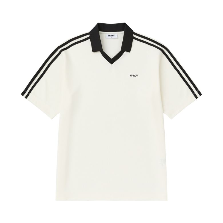 NERDY 公式正規品 クラシック NY ジャージ 半袖 Tシャツ(Black/Ivory) 韓国ファッション