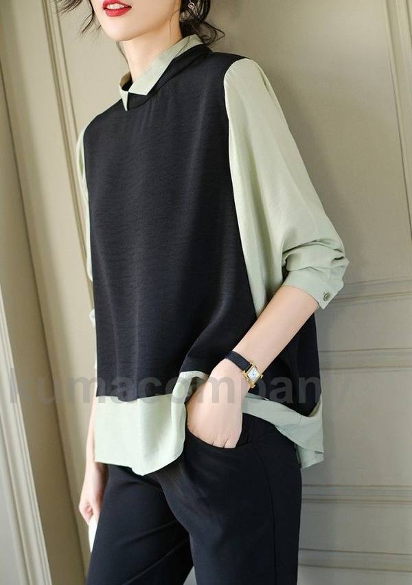 ドッキングシャツ レイヤード風トップス 重ね着風 シャツ ブラウス レディース 長袖 トップス 春 秋 ドルマンスリーブ 体型カバー 大きいサイズ 3L 4L 白 ゆったり シンプル カジュアル 通勤 ドッキングシャツ レイヤード風トップス 重ね着風 シャツ ブラウス レディース 長袖 トップス 春 秋 ドルマンスリーブ 体型カバー 大きいサイズ 3L 4L 白 ゆったり シンプル カジュアル 通勤