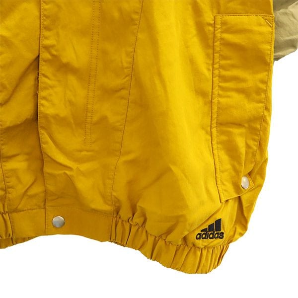 総柄 ナイロンジャケット S イエロー×ブラック レディース