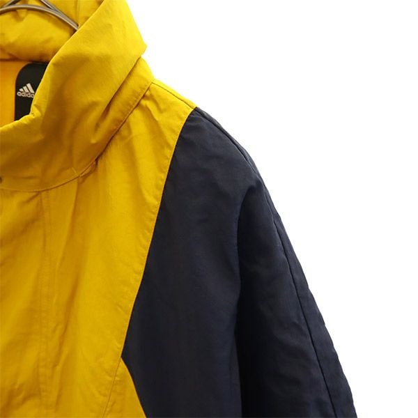 総柄 ナイロンジャケット S イエロー×ブラック レディース