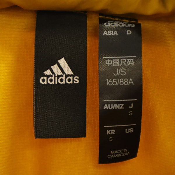 総柄 ナイロンジャケット S イエロー×ブラック レディース