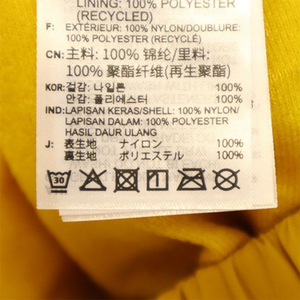 総柄 ナイロンジャケット S イエロー×ブラック レディース