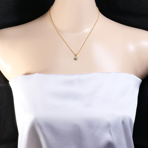 K18 18金 YG イエローゴールド ネックレス ダイヤ 0.25 約40cm ジュエリー 中古 K18 18金 YG イエローゴールド ネックレス ダイヤ 0.25 約40cm ジュエリー 中古