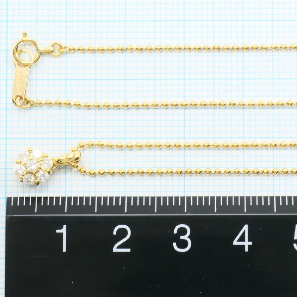 K18 18金 YG イエローゴールド ネックレス ダイヤ 0.25 約40cm ジュエリー 中古 K18 18金 YG イエローゴールド ネックレス ダイヤ 0.25 約40cm ジュエリー 中古