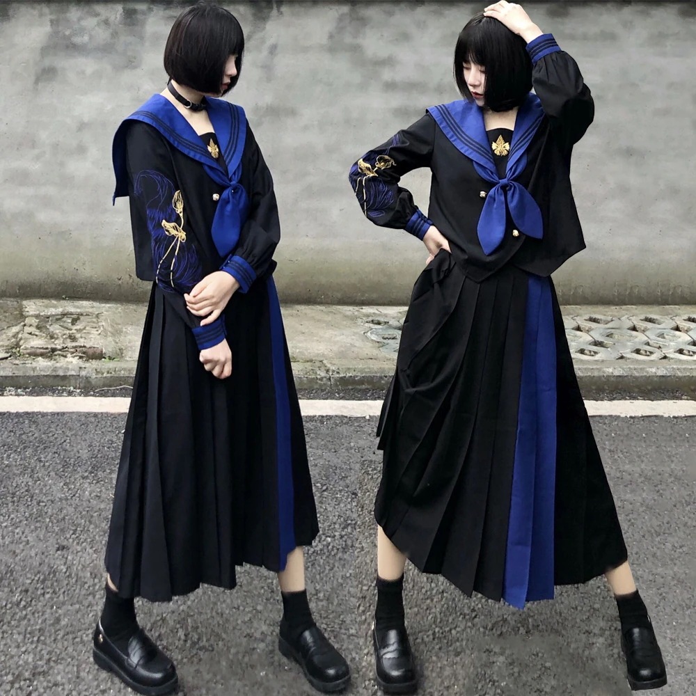 【高.品.質】セーラー服 パーティー コスプレ 悪魔 化け物 変装 学園祭 クリスマス 仮装 赤 衣装 お化け 文化祭:サイ 女性 定番ヤンキー 姐ギャル コスプレ 体育祭 女子高生 スーツ 長袖