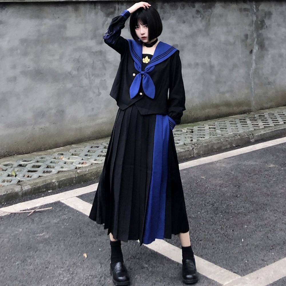 【高.品.質】セーラー服 パーティー コスプレ 悪魔 化け物 変装 学園祭 クリスマス 仮装 赤 衣装 お化け 文化祭:サイ 女性 定番ヤンキー 姐ギャル コスプレ 体育祭 女子高生 スーツ 長袖