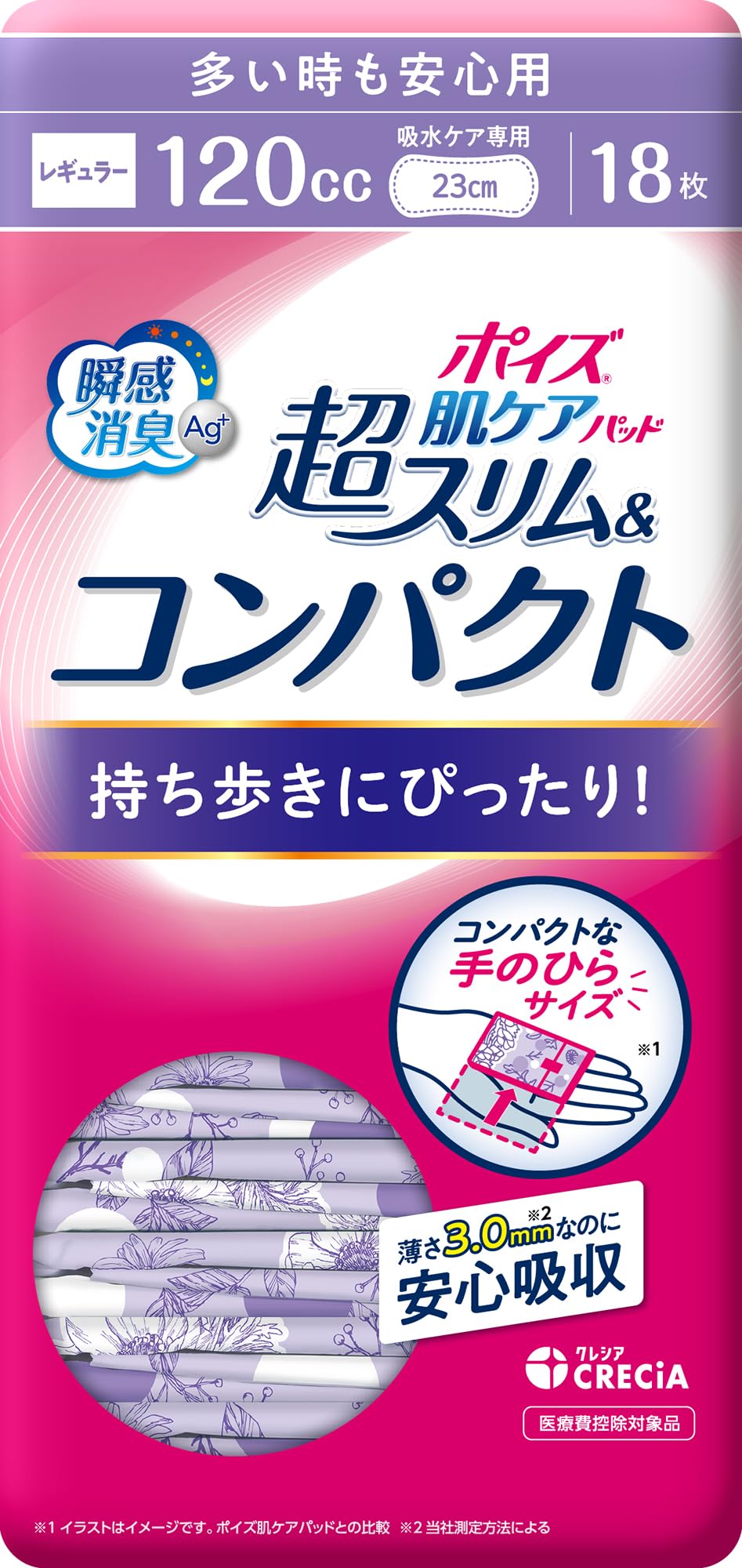 ケース販売】 ポイズ 肌ケアパッド 超スリム＆コンパクト 3.0mm