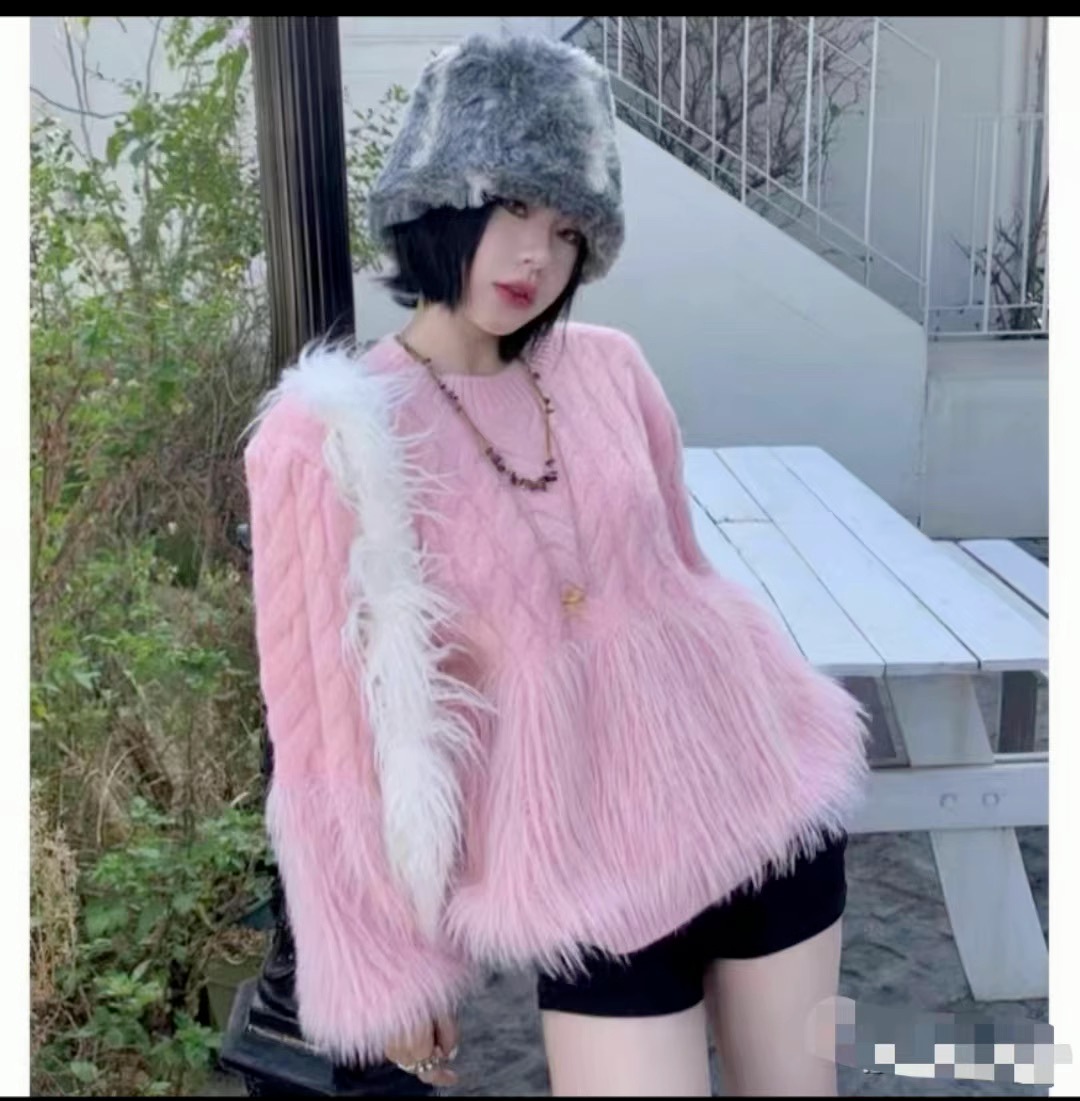 トップス カットソー ニットソー セーター プルオーバー 袖あり 長袖 ラウンドネック もこもこ モコモコ ふわふわ 伸縮性 かわいい 大人可愛い きれいめ トップス ニットソー 袖あり 長袖 ラウンドネック もこもこ