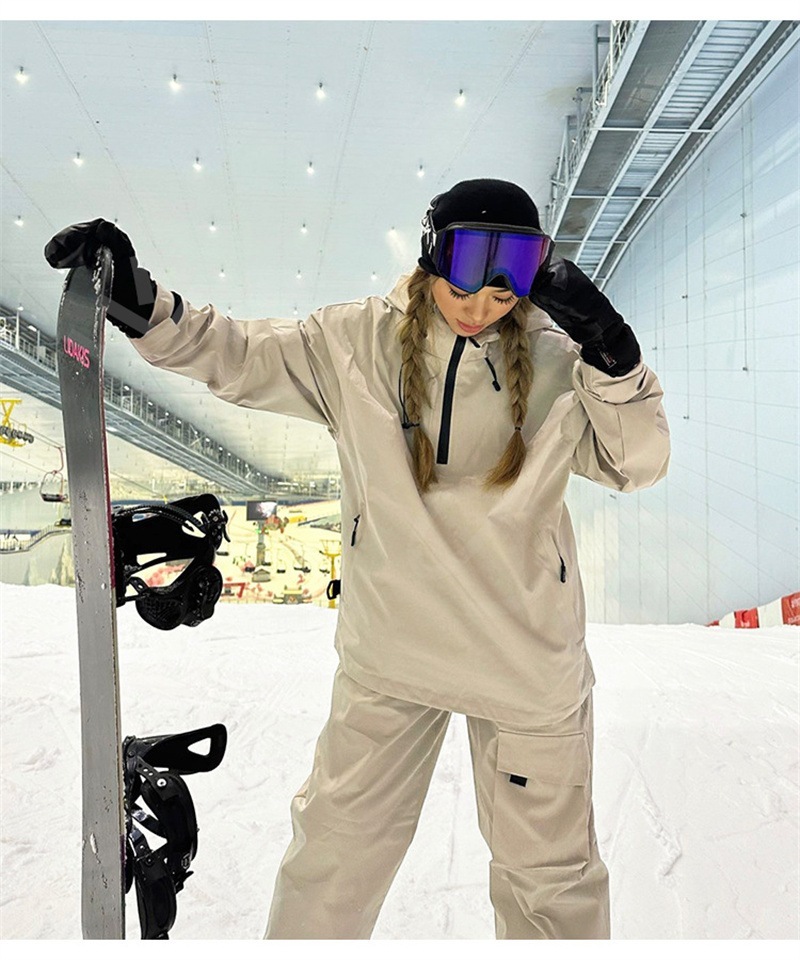 2024冬用スキーウェアスキースーツスノーボードウェア女性用スーツ防水上下セットスキーウェアユニセックス暖かくして