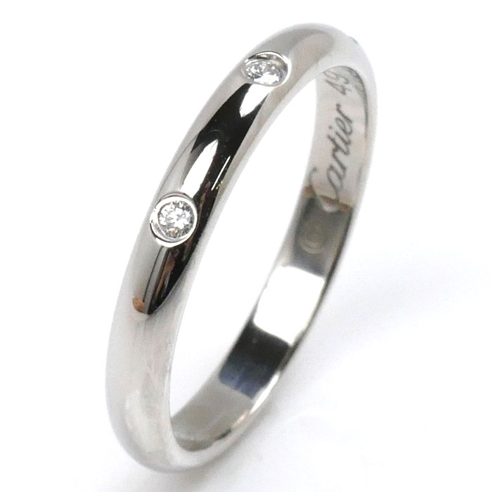 CARTIER カルティエ Pt950プラチナ 1895ウェディング 3PD リング・指輪 B4058349 ダイヤモンド 9号 49 2.8g レディース 中古 美品