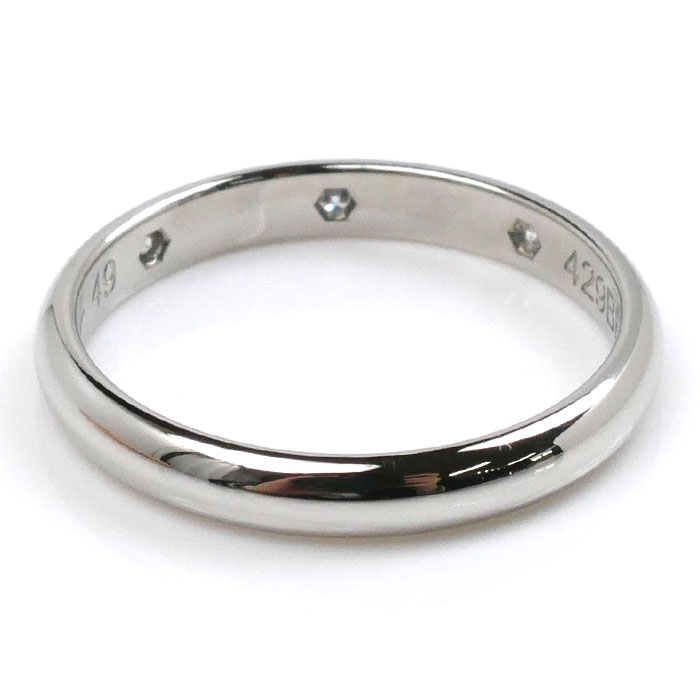 CARTIER カルティエ Pt950プラチナ 1895ウェディング 3PD リング・指輪 B4058349 ダイヤモンド 9号 49 2.8g レディース 中古 美品