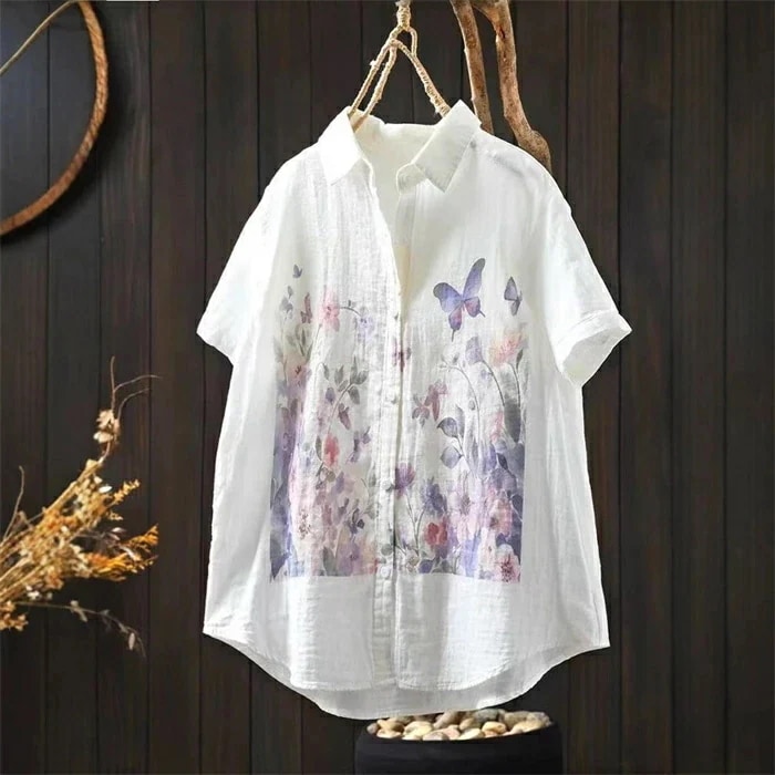 【20点セット】シャツ レディース 半袖 シャツブラウス プリント 蝶々 花柄 トップス 半袖 前ボタン 綿混 スタンドカラー ゆったり 大きいサイズ ゆったり 体型カバー エスニック風 シンプル カ 【20点セット】シャツ レディース 半袖 シャツブラウス プリント 蝶々 花柄 トップス 半袖 前ボタン 綿混 スタンドカラー ゆったり 大きいサイズ ゆったり 体型カバー エスニック風 シンプル カ