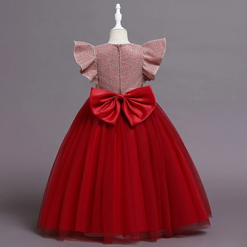 プリンセス ドレス フォーマル 子供ドレス ピアノ発表会 姫系ドレス フレア袖 リボン キッズ ジュニアドレス パーティーワンピース マキシワンピース 女の子 七五三 結婚式/お嫁さん/披露宴/花嫁/ プリンセス ドレス フォーマル 子供ドレス ピアノ発表会 姫系ドレス フレア袖 リボン キッズ ジュニアドレス パーティーワンピース マキシワンピース 女の子 七五三 結婚式/お嫁さん/披露宴/花嫁/