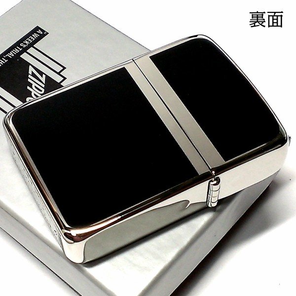 ZIPPO ライター ジッポ 1941 復刻 レプリカ シルバー＆ブラック 黒銀 スタンダード 両面