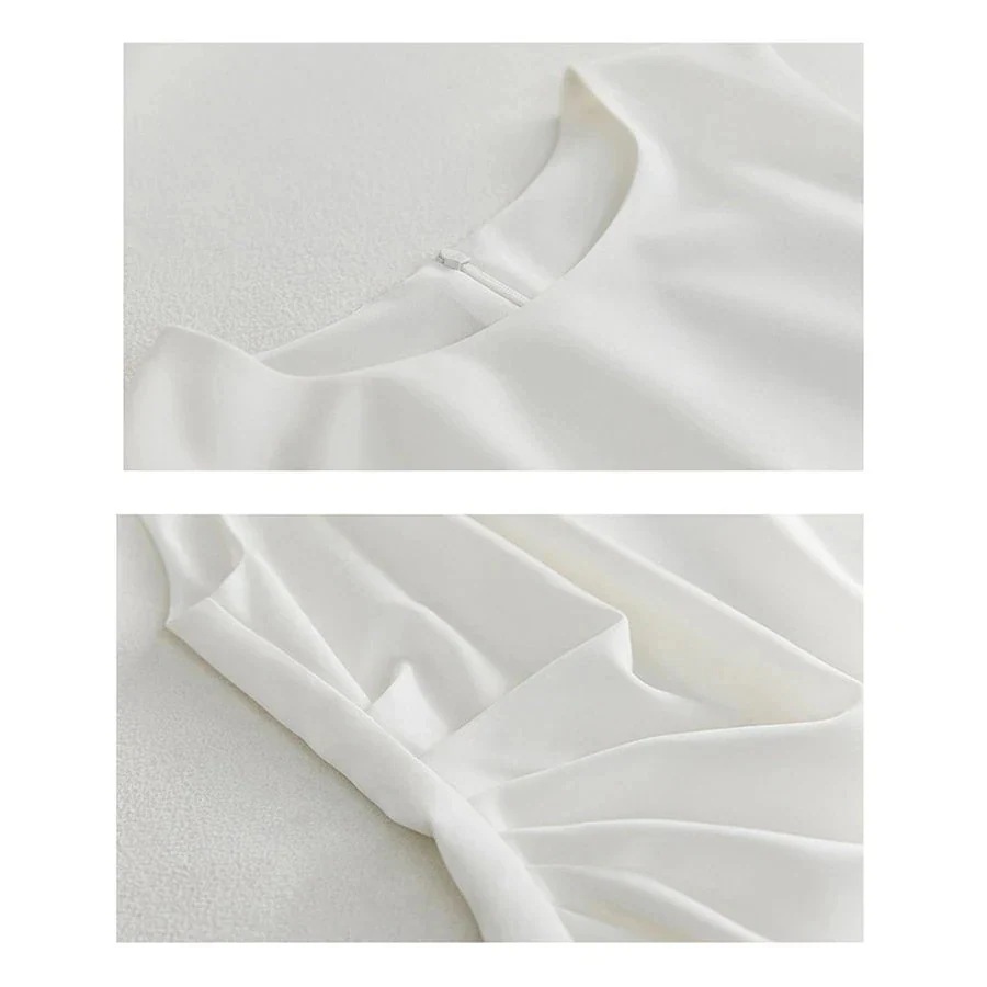 【1つ買うと10個無料】ワンピース レディース 40代 キレイめ 膝丈ワンピース ノースリープワンピース 黒 白 通勤 【1つ買うと10個無料】ワンピース レディース 40代 キレイめ 膝丈ワンピース ノースリープワンピース 黒 白 通勤