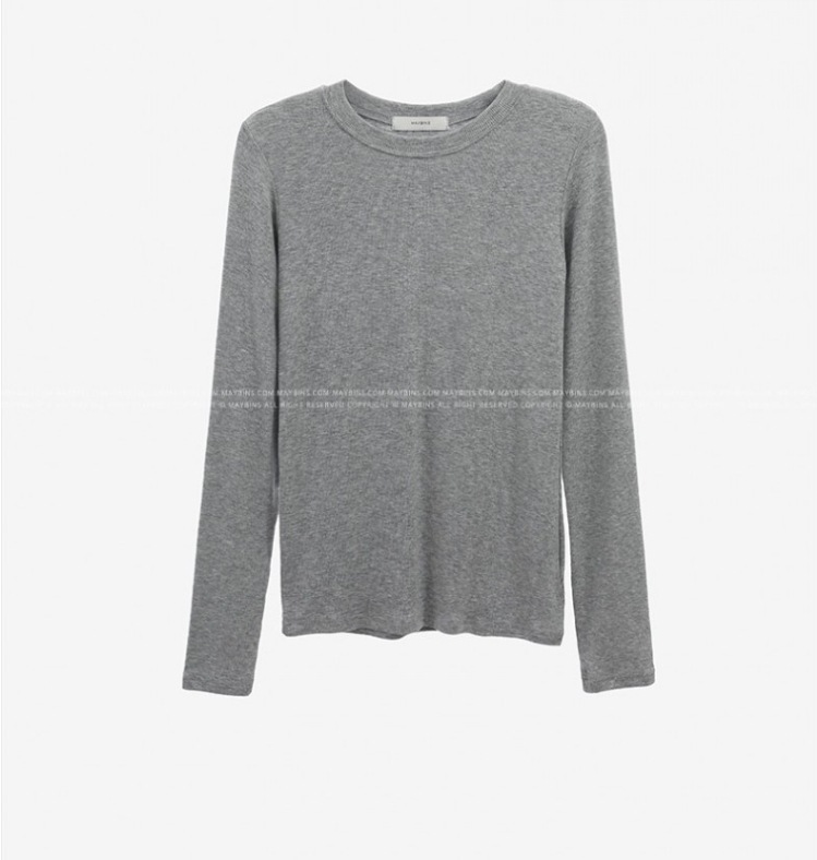 カラバリエーション豊富 カジュアルロンＴ 春秋長袖トップス パステルカラー トップス Tシャツ シャツ プルオーバー 袖あり 長袖 萌袖 Uネック ラウンドネック ストレート Iライン スマート