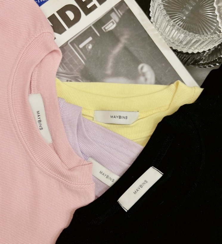 カラバリエーション豊富 カジュアルロンＴ 春秋長袖トップス パステルカラー トップス Tシャツ シャツ プルオーバー 袖あり 長袖 萌袖 Uネック ラウンドネック ストレート Iライン スマート