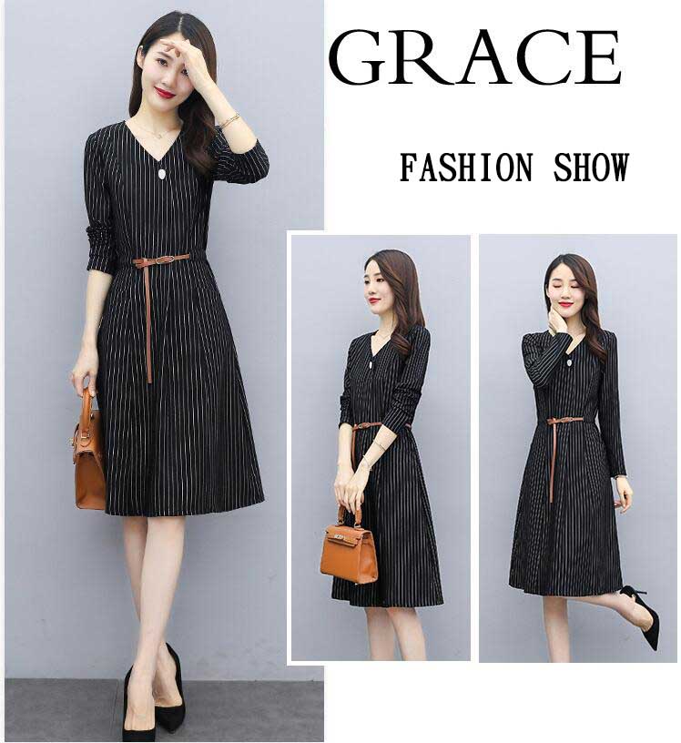 高級感 エレガント レディースワンピース 女性 新着 ライン柄 ブラック Vネック ミモレ丈ワンピース ロングワンピース おしゃれ 春 夏 秋 縞柄 韓国風 オフィス OL ビジネス 通勤 ハイウエス 高級感 エレガント レディースワンピース 女性 新着 ライン柄 ブラック Vネック ミモレ丈ワンピース ロングワンピース おしゃれ 春 夏 秋 縞柄 韓国風 オフィス OL ビジネス 通勤 ハイウエス
