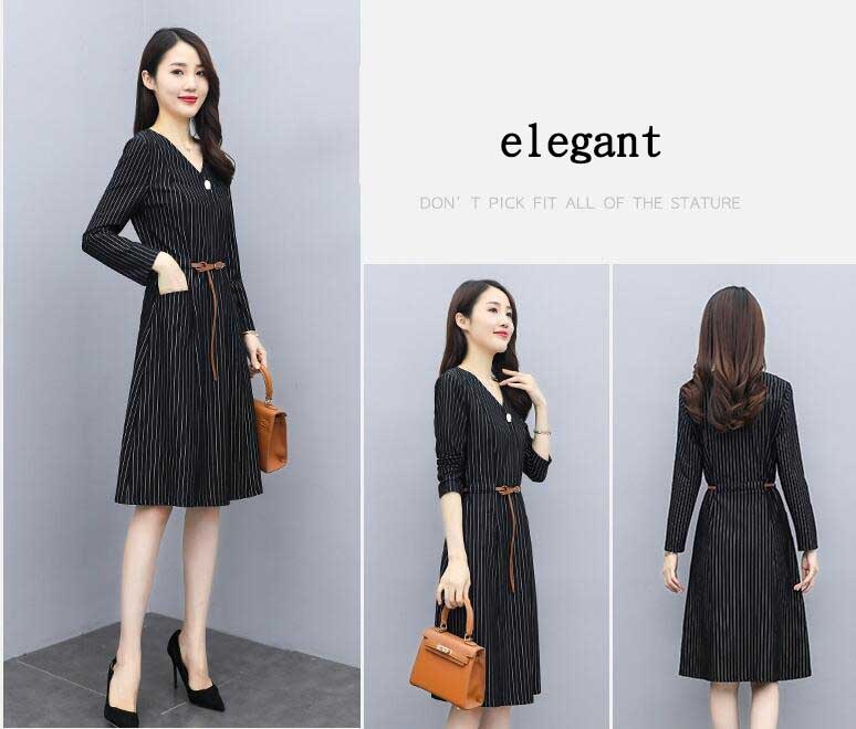 高級感 エレガント レディースワンピース 女性 新着 ライン柄 ブラック Vネック ミモレ丈ワンピース ロングワンピース おしゃれ 春 夏 秋 縞柄 韓国風 オフィス OL ビジネス 通勤 ハイウエス 高級感 エレガント レディースワンピース 女性 新着 ライン柄 ブラック Vネック ミモレ丈ワンピース ロングワンピース おしゃれ 春 夏 秋 縞柄 韓国風 オフィス OL ビジネス 通勤 ハイウエス