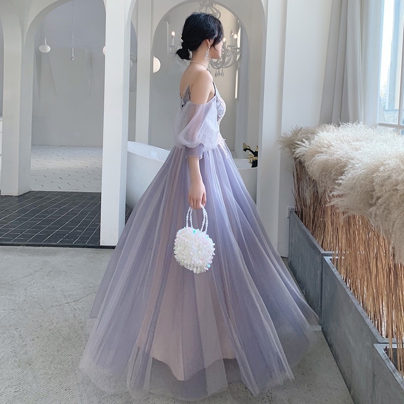パーティードレス 結婚式 ロング パープル エレガント 韓国 楽天市場】パーティードレス 韓国 結婚式 ワンピース ロング丈