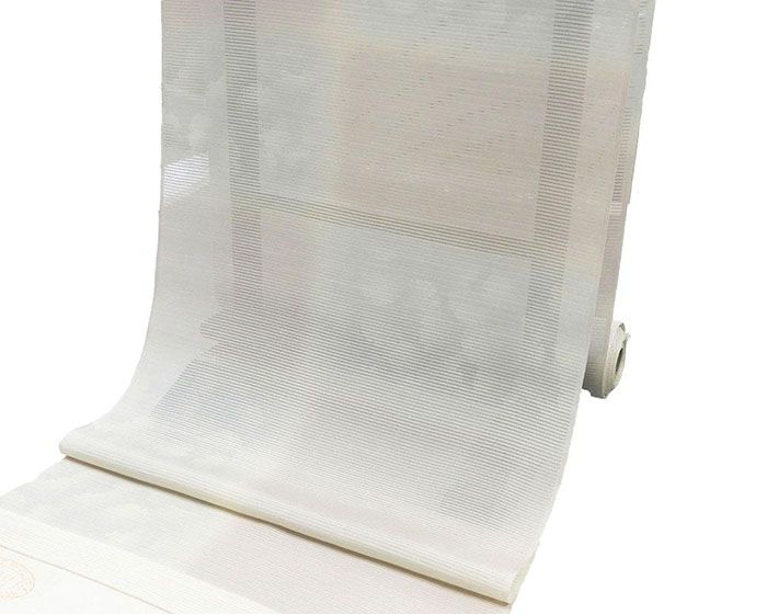 夏物 小紋 反物 正絹 絽 格子雪輪暈し模様 小紋 新品 未仕立 wc3040