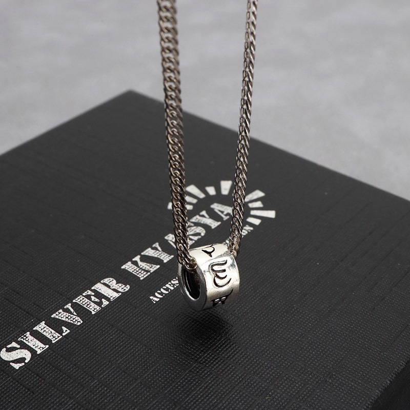 シルバー925 六字真言 バレルネックレス [ns202-cs053-2mm]