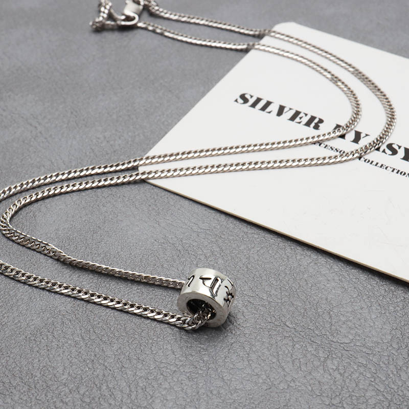 シルバー925 六字真言 バレルネックレス [ns202-cs053-2mm]