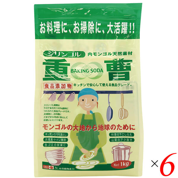 木曽路物産 天然重曹 1kg 6個セット 木曽路物産 天然重曹 1kg 6個セット
