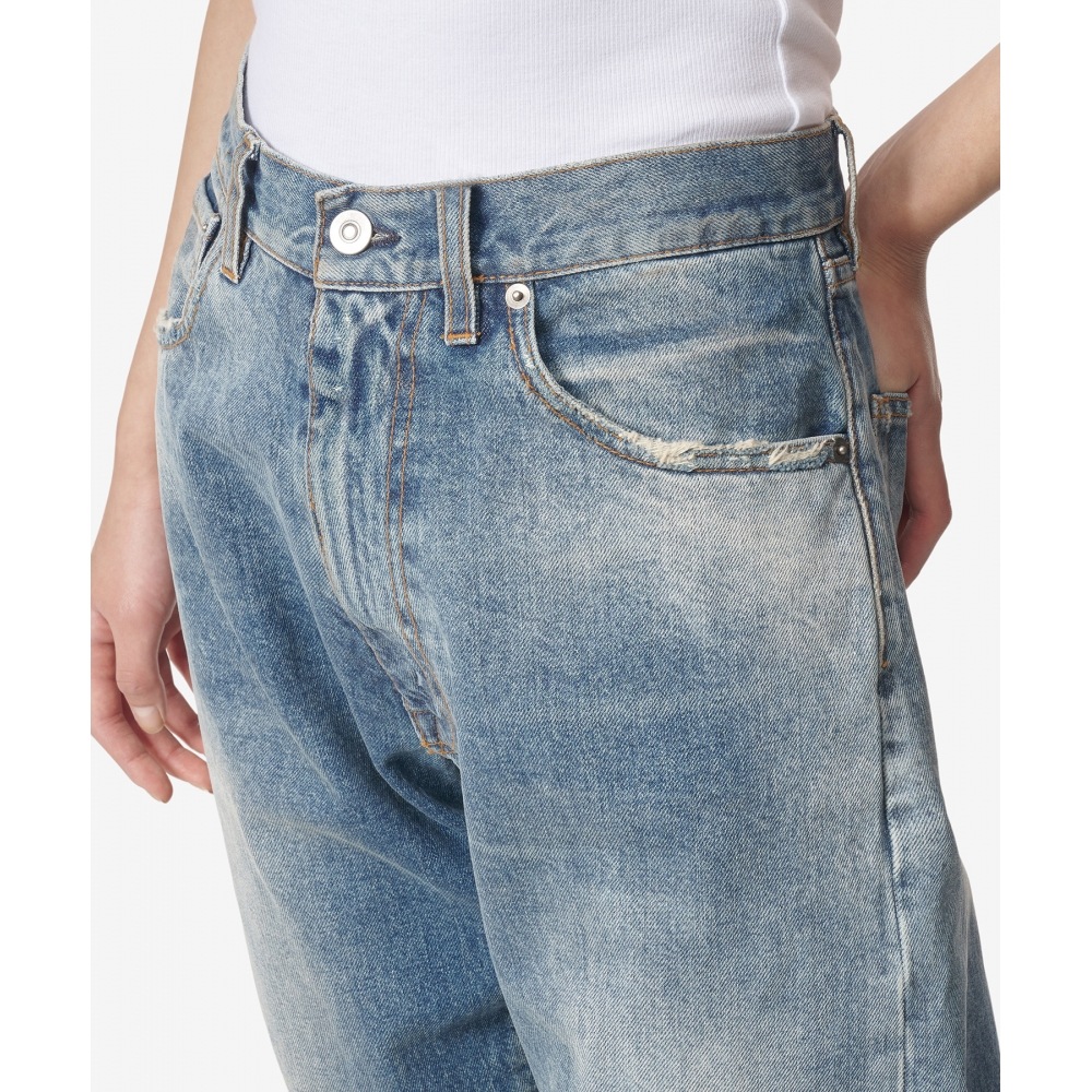 MAISON MARGIELA レディース 5ポケットディストレストパンツ-ライトクラシックウォッシュ/S29LA0094S30561984