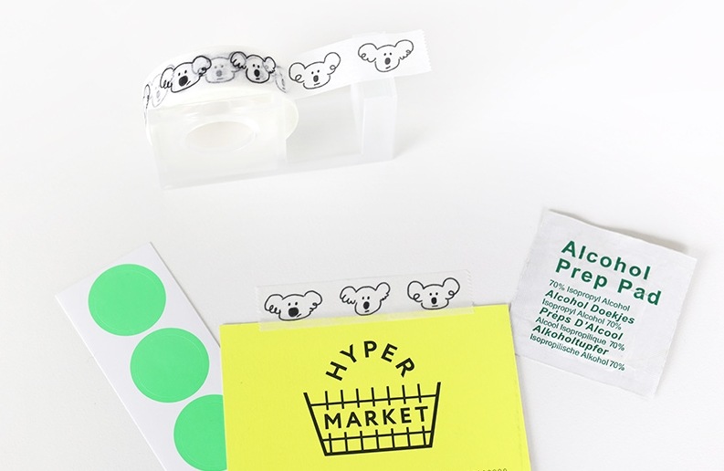 【韓国雑貨】和紙/マスキングテープ/リトルペーパー/ステーショナリー/レターデコレーション/DIY/4ロール ギフトに人気のソウルベストセラーグーフ メンズ レディース グラフィックステーショナリー