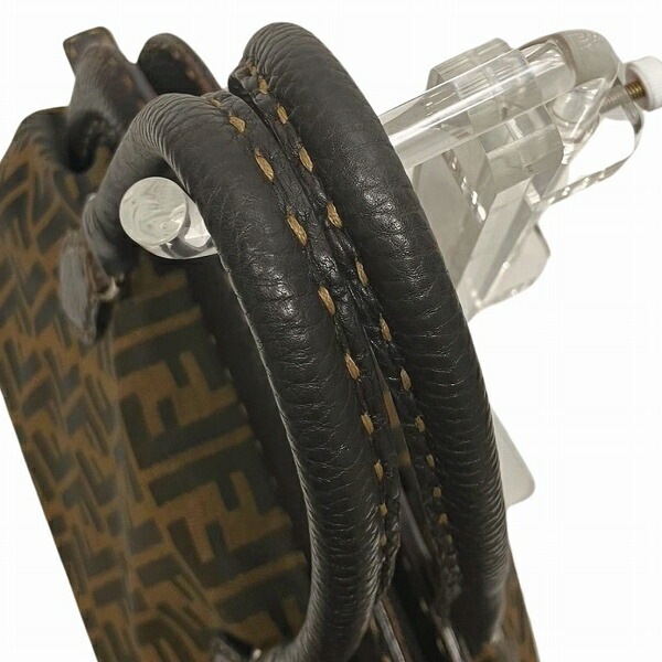 フェンディ FENDI ズッカ 8BN123 ブラウン バッグ ハンドバッグ レディース 【中古】
