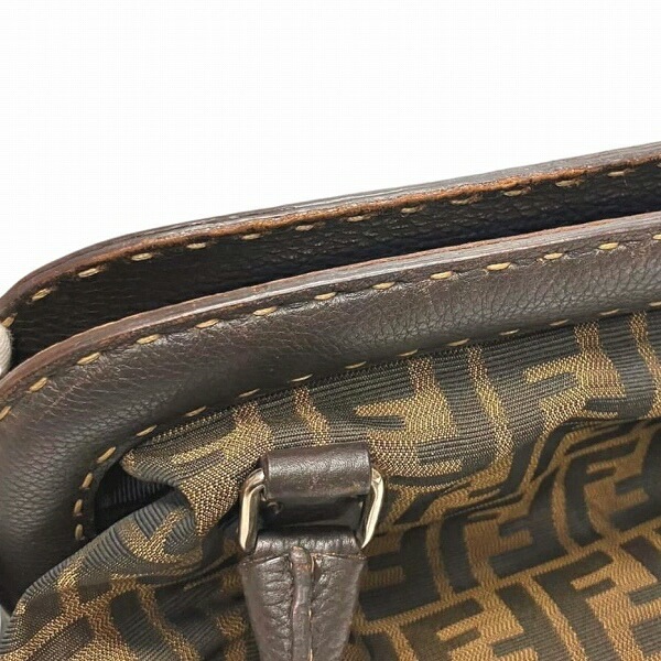 フェンディ FENDI ズッカ 8BN123 ブラウン バッグ ハンドバッグ レディース 【中古】