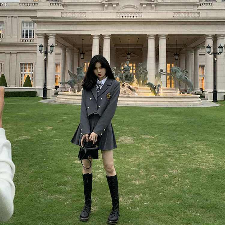 JK制服セット レディース 2024 秋 新作 スーツセットアップ 4点セット JK制服セット レディース 2024 秋 新作 スーツセットアップ 4点セット