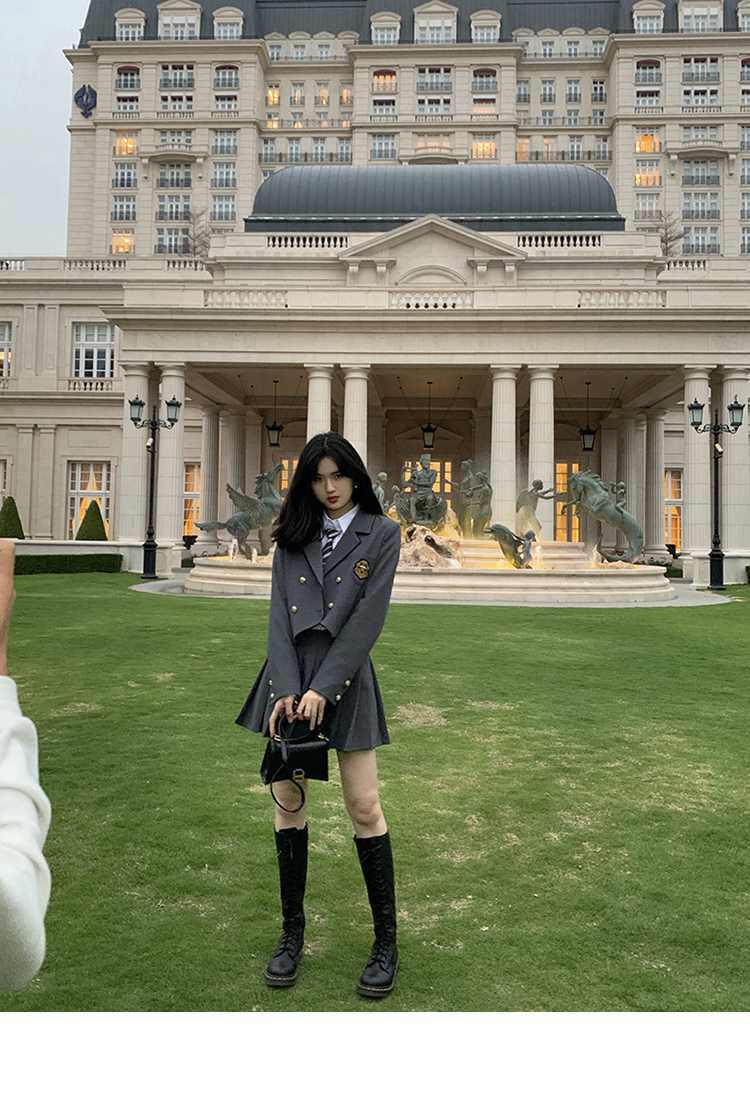 JK制服セット レディース 2024 秋 新作 スーツセットアップ 4点セット JK制服セット レディース 2024 秋 新作 スーツセットアップ 4点セット