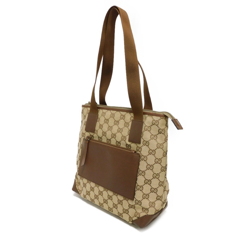 【中古】 トートバッグ ダブルG コットン カーフ エンボス ブラウン ショルダーバッグ ロゴ ミニ トート GGキャンバス 28893 【中古】 トートバッグ ダブルG コットン カーフ エンボス ブラウン ショルダーバッグ ロゴ ミニ トート GGキャンバス 28893
