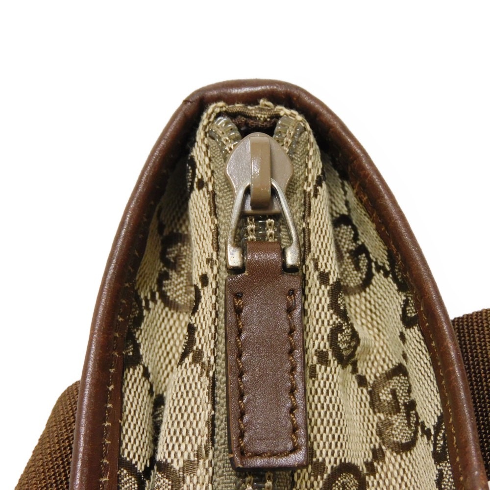 【中古】 トートバッグ ダブルG コットン カーフ エンボス ブラウン ショルダーバッグ ロゴ ミニ トート GGキャンバス 28893 【中古】 トートバッグ ダブルG コットン カーフ エンボス ブラウン ショルダーバッグ ロゴ ミニ トート GGキャンバス 28893