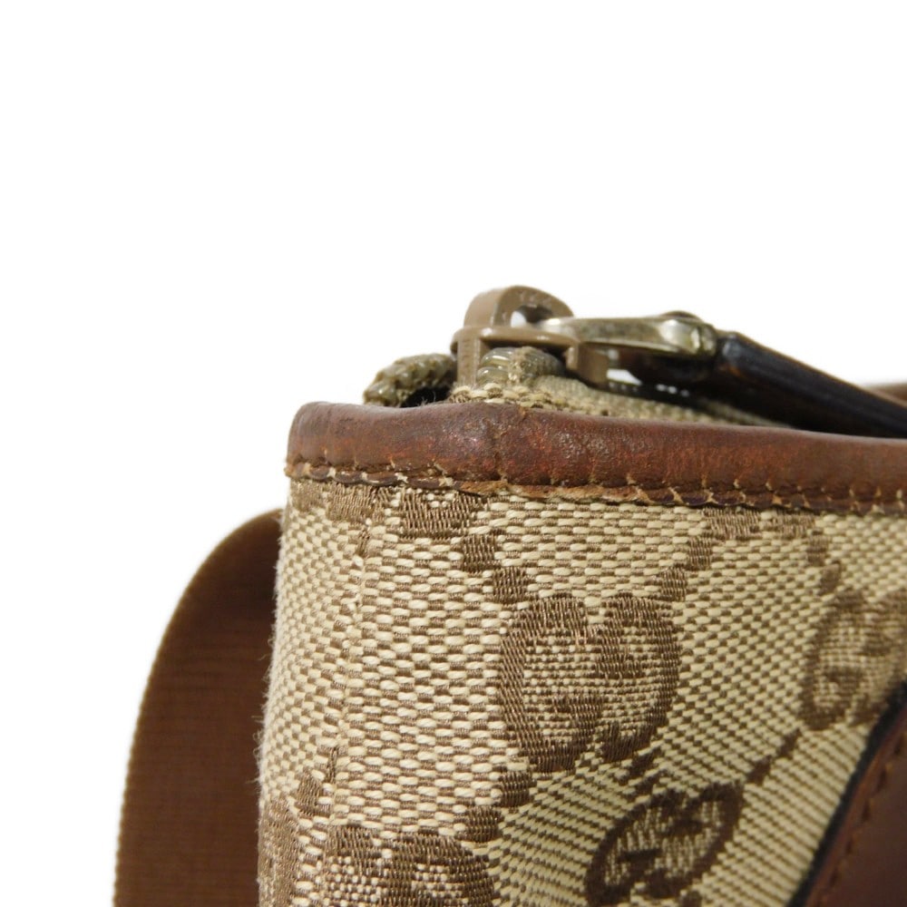 【中古】 トートバッグ ダブルG コットン カーフ エンボス ブラウン ショルダーバッグ ロゴ ミニ トート GGキャンバス 28893 【中古】 トートバッグ ダブルG コットン カーフ エンボス ブラウン ショルダーバッグ ロゴ ミニ トート GGキャンバス 28893